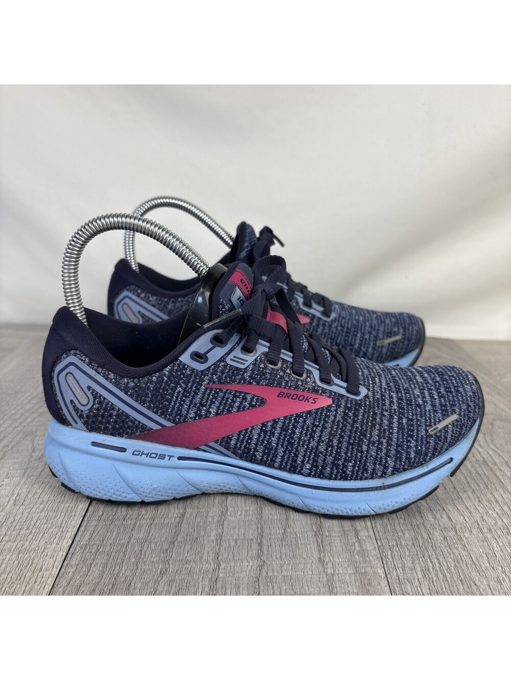 Brooks Ghost 14 Navy Blue Pink Light Blue Women's Size 6.5 - Picture 4 of 13
